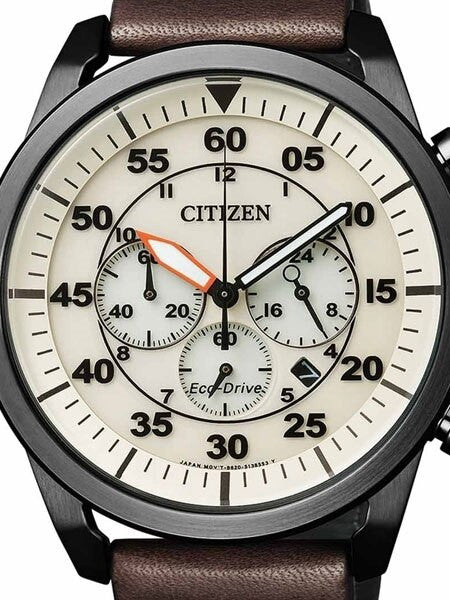Citizen Eco-drive Chronograph Watch with 24-hour Sub-Dial #CA4215-04W