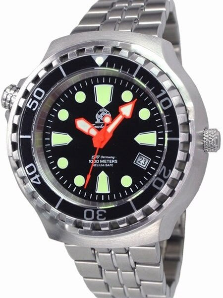 Tauchmeister Automatic, 1000m Dive Watch with Helium Release Valve and Sapphire Crystal #T0245M