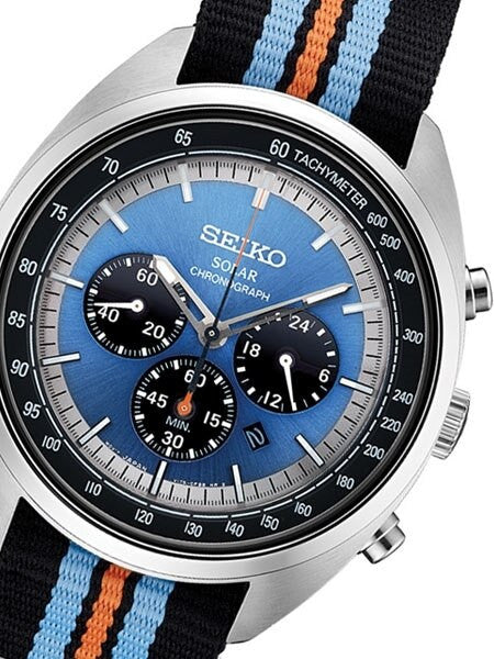 Seiko Recraft Solar Quartz Chronograph with Stop-Watch and 24-hour Sub-Dial  #SSC667