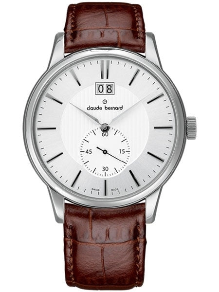 Claude Bernard Elegant and Thin Big Date Quartz Dress Watch #64005-3-AIN