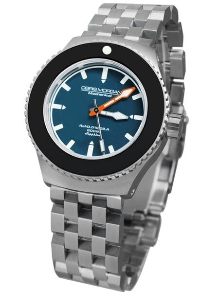 Obris Morgan Nevon Automatic Blue Dial Dive Watch with Robust Bracelet #NEVON-BTNO