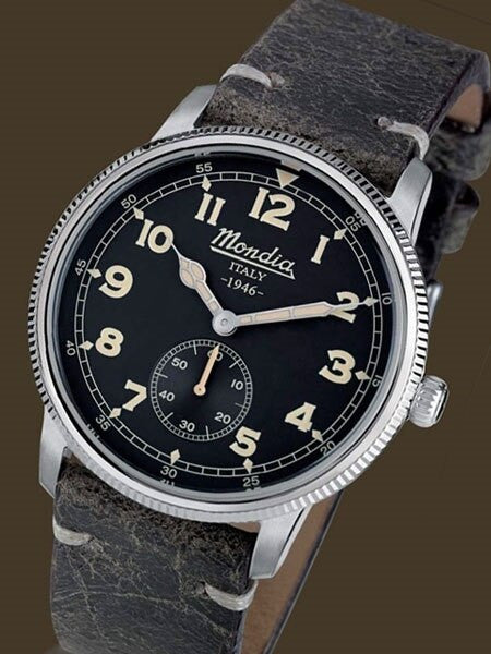 Mondia 1946 Quartz Watch with Coin-Edge Bezel #MI755SS-02GY-CP