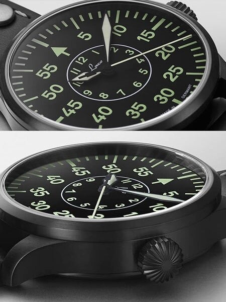 Laco Bielefeld Type B Dial Miyota Automatic Watch, Black Ion Case #861760