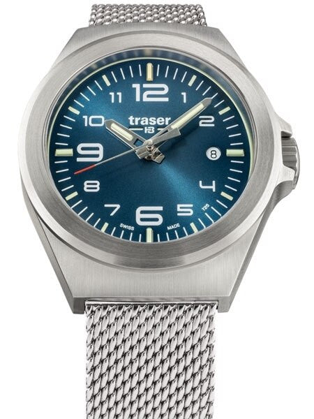 Traser P59 Essential S Blue Dial Watch w/Trigalight + SuperLuminova #108203