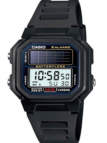 Casio Solar-Light Powered Digital Watch with Alarm and Stopwatch