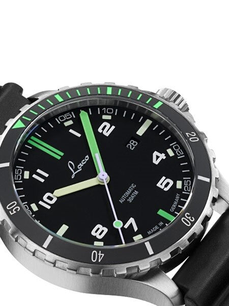 Laco Squad Amazonas 300 Meter Dive Watch with a Double-Domed AR Sapphire Crystal #862107