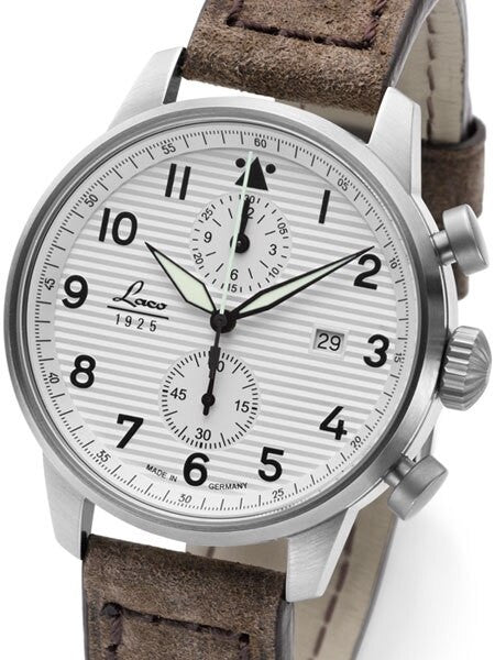 Laco Bern Quartz Chronograph Watch with Corrugated Dial #861974