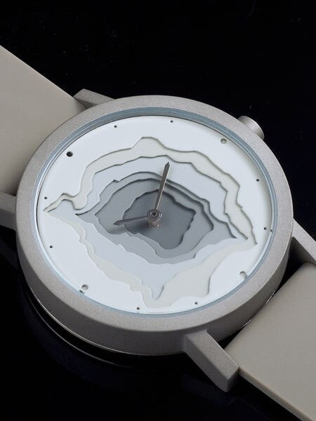 Projects 40mm Terratime Quartz Watch with Grey Rubber Strap #7300