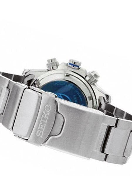 Seiko Solar Quartz Chronograph with Stop-Watch and 24-hour Sub-Dial  #SSC017