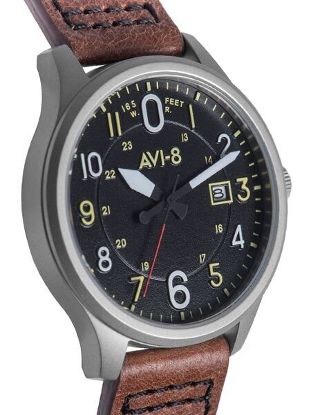 AVI-8 Hawker Hurricane Aviator Watch with Altimeter Style Dial #AV-4053-0B