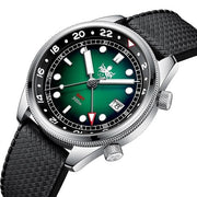 PHOIBOS Eagle Ray 300-Meter Dual-Time GMT Dive Watch with Double Dome AR Sapphire Crystal #PX023A