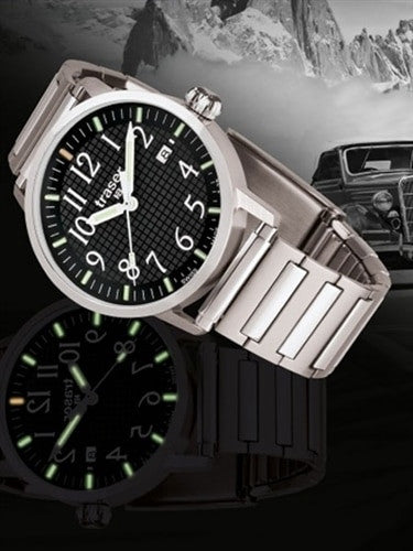 Traser Basic Black with Black Waffle Dial and Elastic Bracelet #T4102.240.A2.01