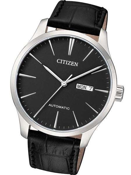 Citizen Automatic Watch with Black Leather Strap #NH8350-08E