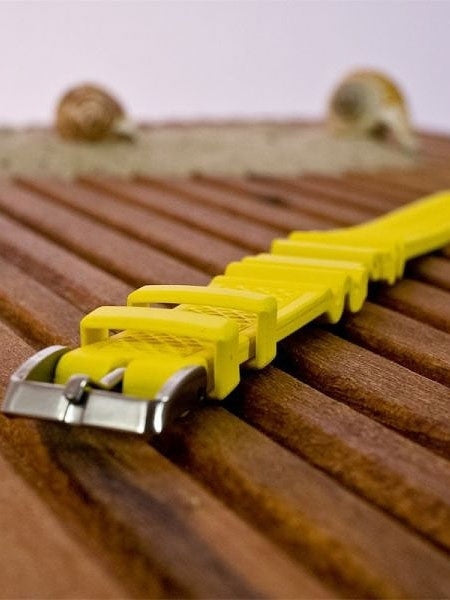 Squale 1521 OEM 20mm Yellow Natural Rubber Dive Watch Strap #1521-YL