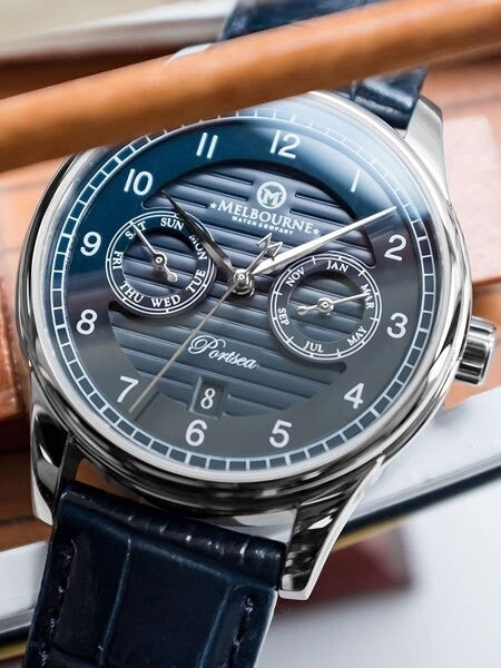 Melbourne Portsea Automatic Calendar Watch with Blue Dial, Sapphire Crystal #PS.40.A.CAL.02