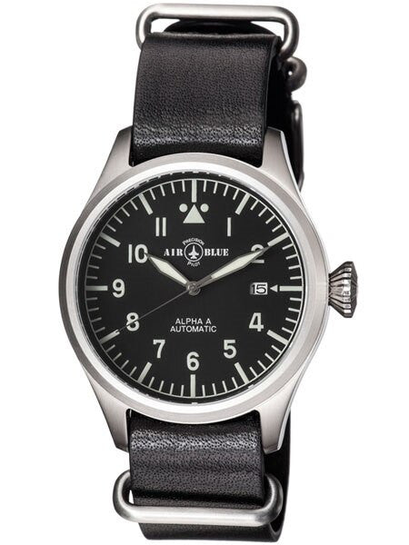Air Blue Alpha-A Automatic Pilot Watch with 41mm Case, Sapphire Crystal #ALPHAASS41