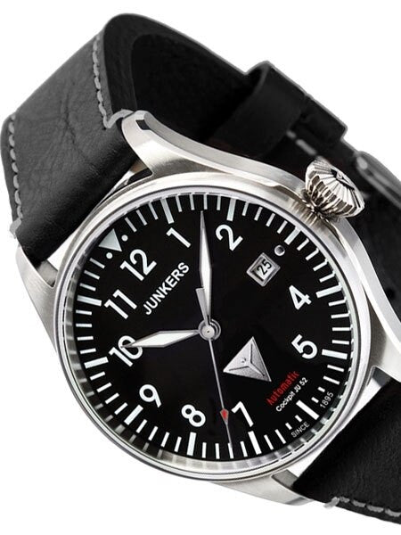 Junkers Cockpit Series Automatic Watch with Diamond Cut Crown #6150-2