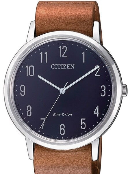Citizen Eco-Drive Watch with Leather Strap and 6-Month Power Reserve #BJ6501-10L