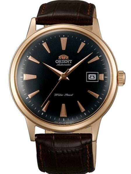 Orient Automatic Watch with Black Dial, Rose Goldtone Case and Hour Markers #ER24001B