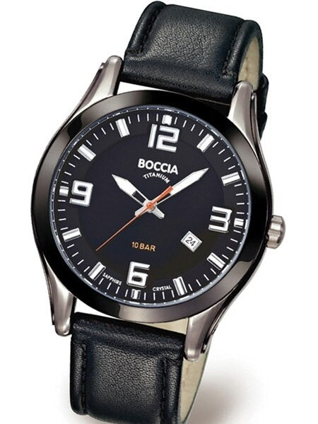 Boccia Mens Quartz Sport Watch with 42mm Titanium Case and Sapphire Crystal #3555-01
