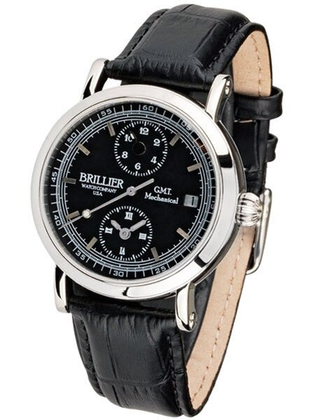 Brillier GMT Dual-Time Watch with 38mm Case Size and Onion Crown #BR-03