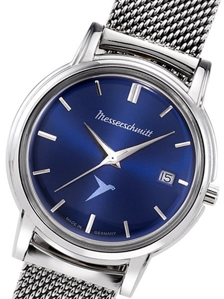 Scratch and Dent - Messerschmitt Radiant Blue Dial Special Edition Quartz Dress Watch #KR200-BMil