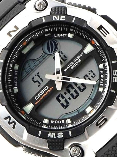 Casio Analog-Digital Sports Chrongraph Watch with Tide Graph, Moonphase #AQW100-1AV