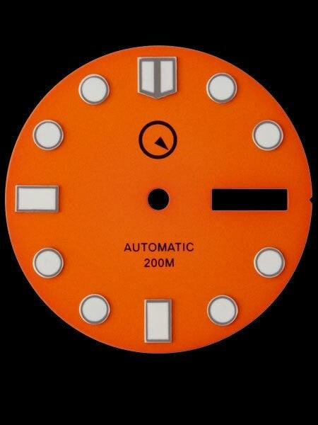 Orange Dial with SuperLuminova for Seiko 7S26, NH36 and 4R36 Movements #D04