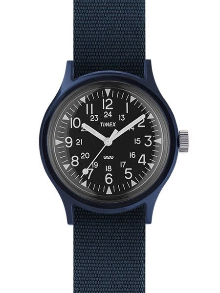 Timex 36mm MK1 Resin Quartz Watch with Blue Dial and Nylon Strap #TW2R13900VQ