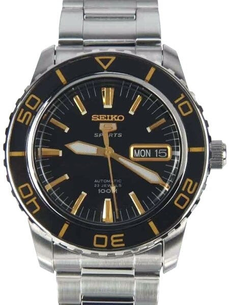 Seiko 41mm Sports 5, 23-Jewel Automatic Watch with Day and Date Window #SNZH57K1