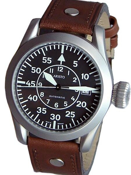 Aristo 3H32 Type B Dial Swiss ETA Automatic Pilot's Watch with Oversize Crown
