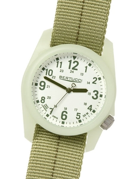 Bertucci DX3 Plus Luminous Resin Watch, Dashed Nylon Strap, Luminous Dial - 11046