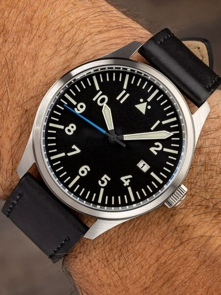 Islander Aviator Automatic Watch with Leather Strap and an Anti-Reflective Sapphire Crystal #ISL-45