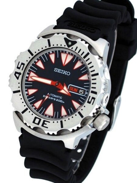 Scratch and Dent - Seiko 2nd Generation Black Monster with new 24-Jewel Automatic Movement #SRP313K1-SND