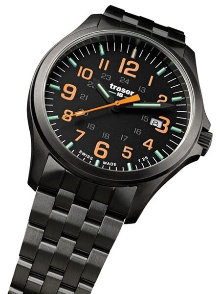Traser Officer Pro Gun Metal PVD Case Watch with an Anti-Reflective Sapphire Crystal #107870
