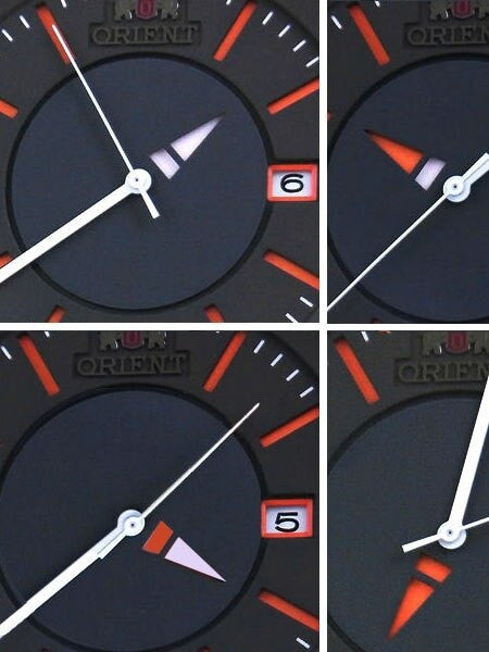 Orient Black IP 21-Jewel Automatic Disk Watch with Unique Rotating Hour Hand #ER02006A