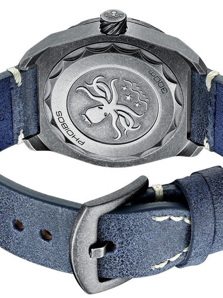 PHOIBOS Blue Proteus 300-Meter Automatic Dive Watch with AR Double Dome Sapphire Crystal #PY028B