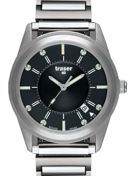 Traser Classic Translucent Dial, Quartz Watch with Elastic Steel Bracelet #102346