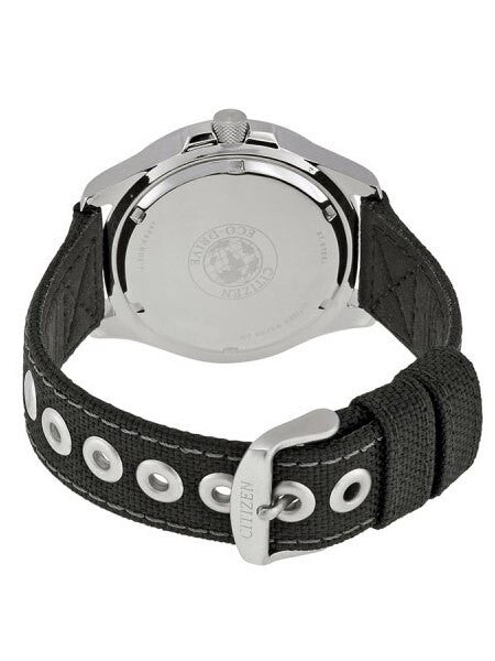 Citizen Military Watch Eco-Drive Black Dial with Black Nylon Strap #AW1410-24E