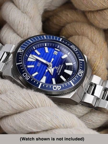 Strapcode 22mm Hexad-O "Boyer" 316L SS Bracelet with Polished Center Links for New Seiko Samurai #SS221820BPS066