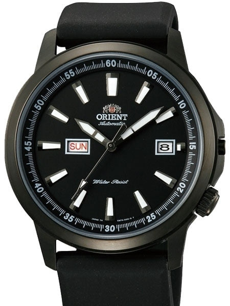 Orient 42mm Black PVD Stingray Day and Date Automatic Watch with Black Dial #EM7K003B