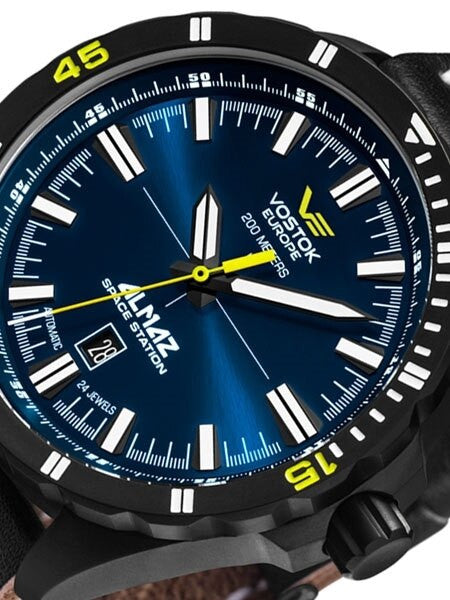 Vostok-Europe Almaz 24-Jewel, Automatic Watch with Black PVD Case #320C257