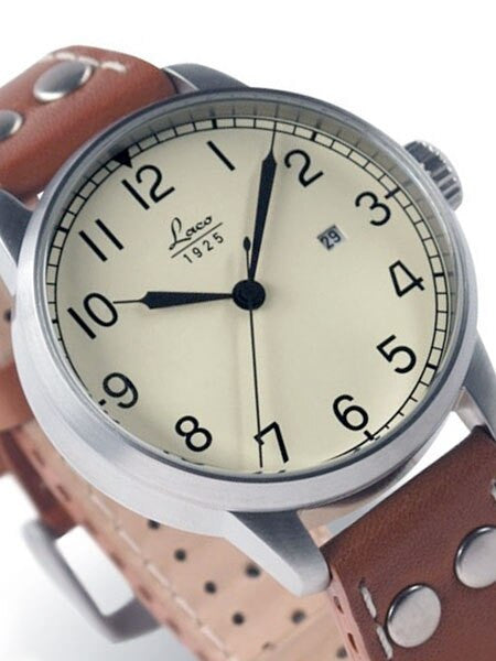 Laco Barcelona Automatic Creme Dial Watch with Sapphire Crystal #861611