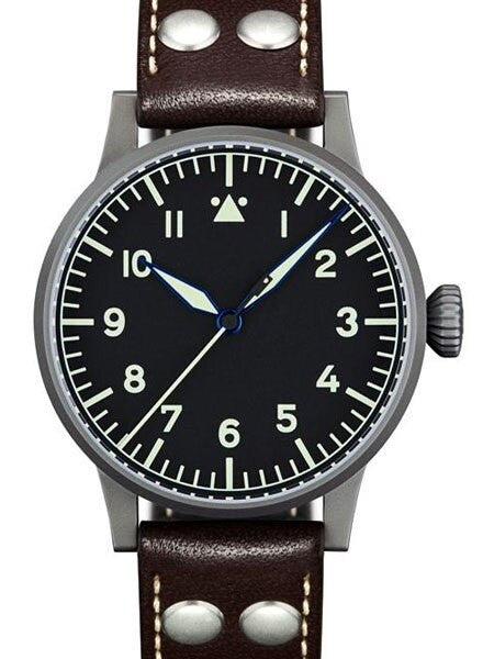 Laco 36mm Hamburg Type A Dial Hand Wind Pilot Watch with Sapphire Crystal #861736