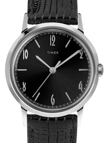 Timex 34mm Marlin Mechanical (Hand Wind) Watch with Black Dial #TW2T18200ZV