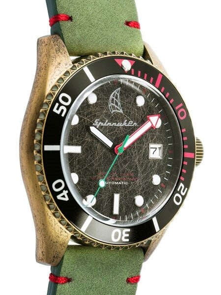 Spinnaker Wreck Automatic Vintage Style Sports Watch with Distressed IP Case #SP-5051-02