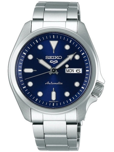 Seiko 5 Sports 24-Jewel Automatic Watch with Blue Dial and SS Bracelet #SRPE53