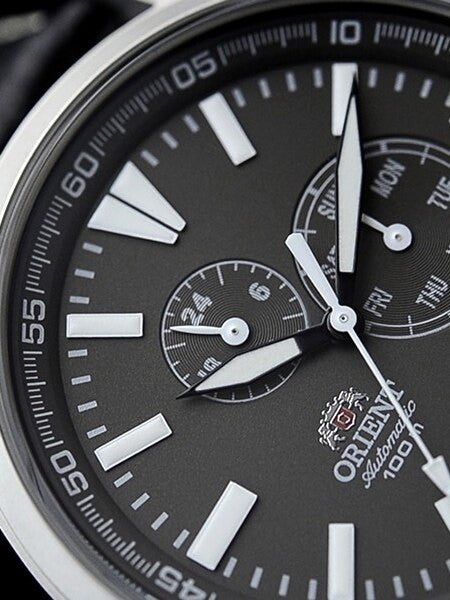Orient 21-Jewel Automatic Field Watch with 24-Hour Sub-Dial #ET0N002K