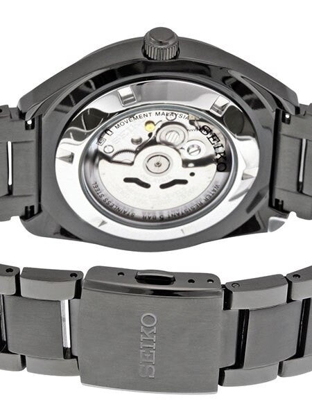 Seiko Recraft Series Automatic Watch with Black PVD 43.5mm Case and Bracelet #SNKN43