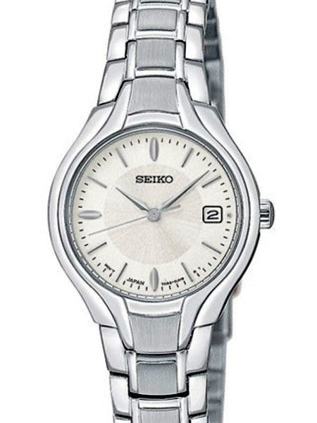 Seiko Women's Quartz Dress Watch with Silver Dial, Silver Hands and Markers #SXDA33